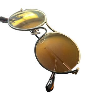 BALMAIN 52mm Round Sunglasses Gold